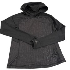 Adidas Women's ClimaWarm Black Long Sleeve Hoodie Size S Thumbholes Athletic