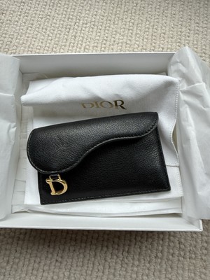 ディオール　Dior　Saddle Bloom カードホルダー　黒 Christian Dior Saddle Bloom Card Holder Black | eBay