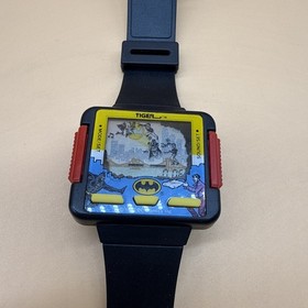 Vintage Batman Tiger Electronic Game Watch 1990 Black Wristwatch FOR PARTS READ!