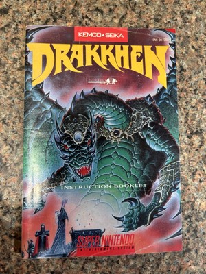 Drakkhen Nintendo SNES Manual Only ~ Instruction Booklet