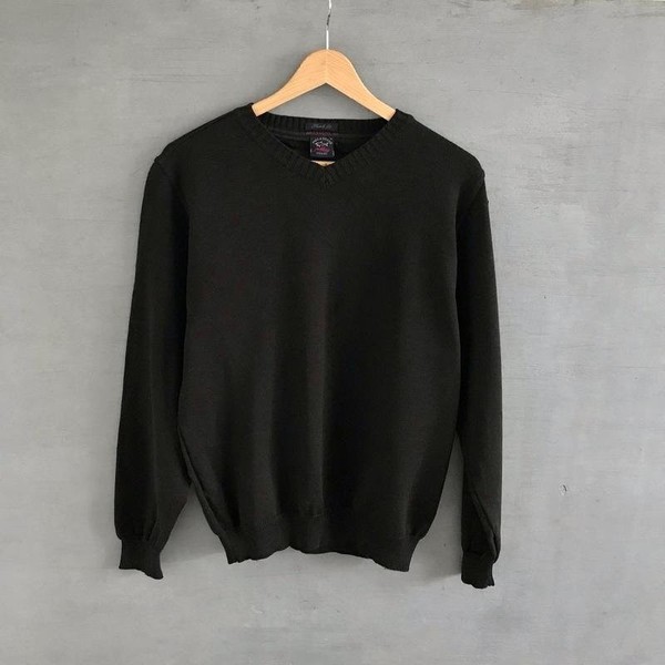 Men Paul & Shark Sweater Black Wool 38 / M / 46 #1W4F