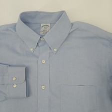 Brooks Brothers 1818 Regent Light Blue Non-Iron Cotton Dress Shirt 16-2/3 Mens