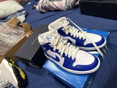 Nike Air Jordan 1 Women's Size 6.5 Retro Mid Black/Royal Blue/White