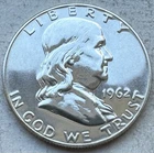 1962 Proof Franklin Half Dollar 90% Silver-INV#9112