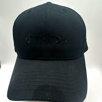 TikTok Swag Shop Black on Black Solid Adjustable Baseball Cap Hat One Size