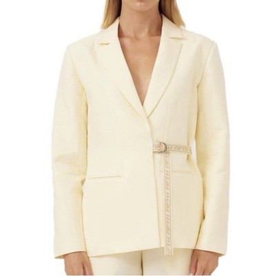 The Fifth Label Acclaimed Blazer Medium 6 Butter Yellow Belt Oversized City Chic