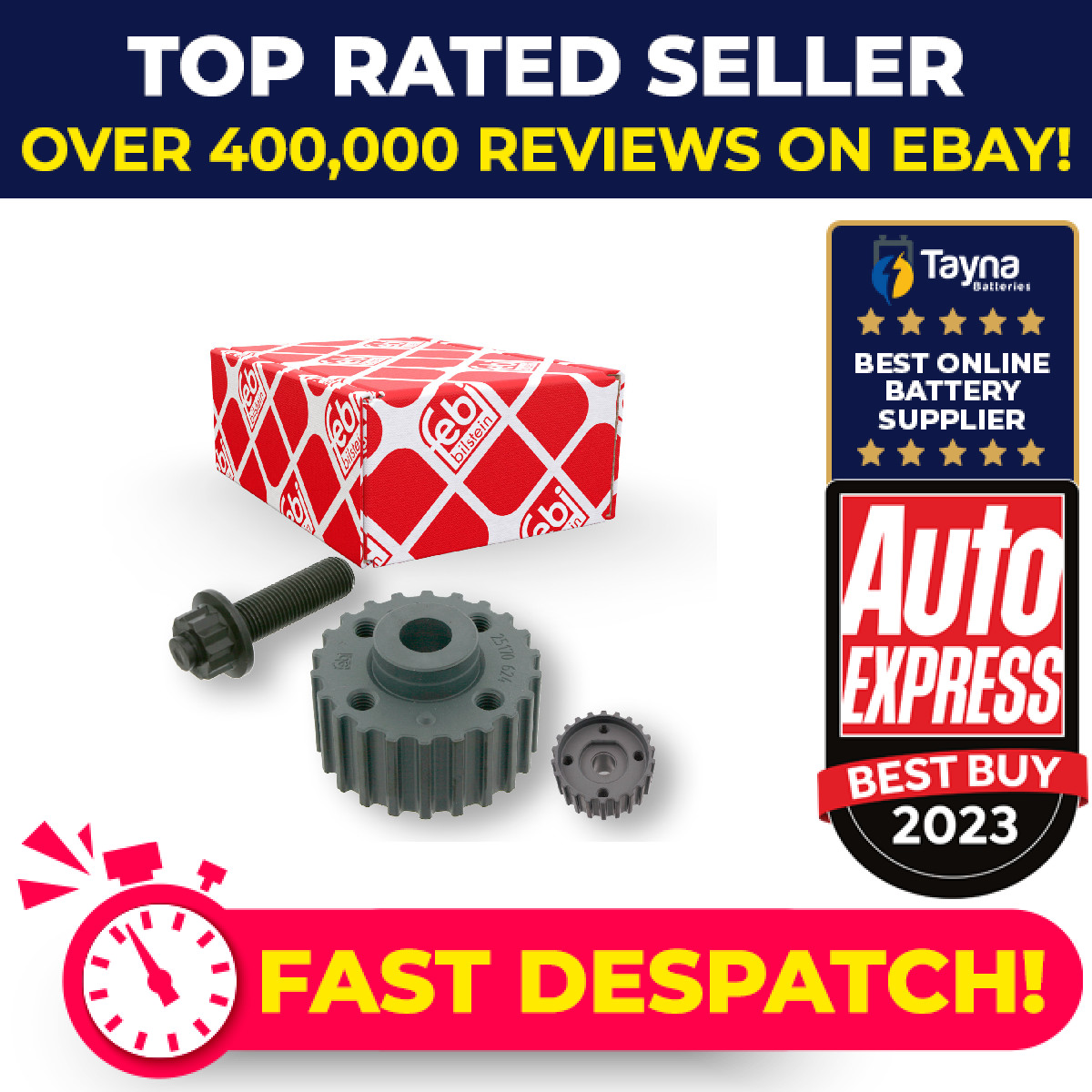 Crankshaft Pulley fits AUDI A6 C4, C5 1.9D Front 94 to 01 Belt 028105263D Febi