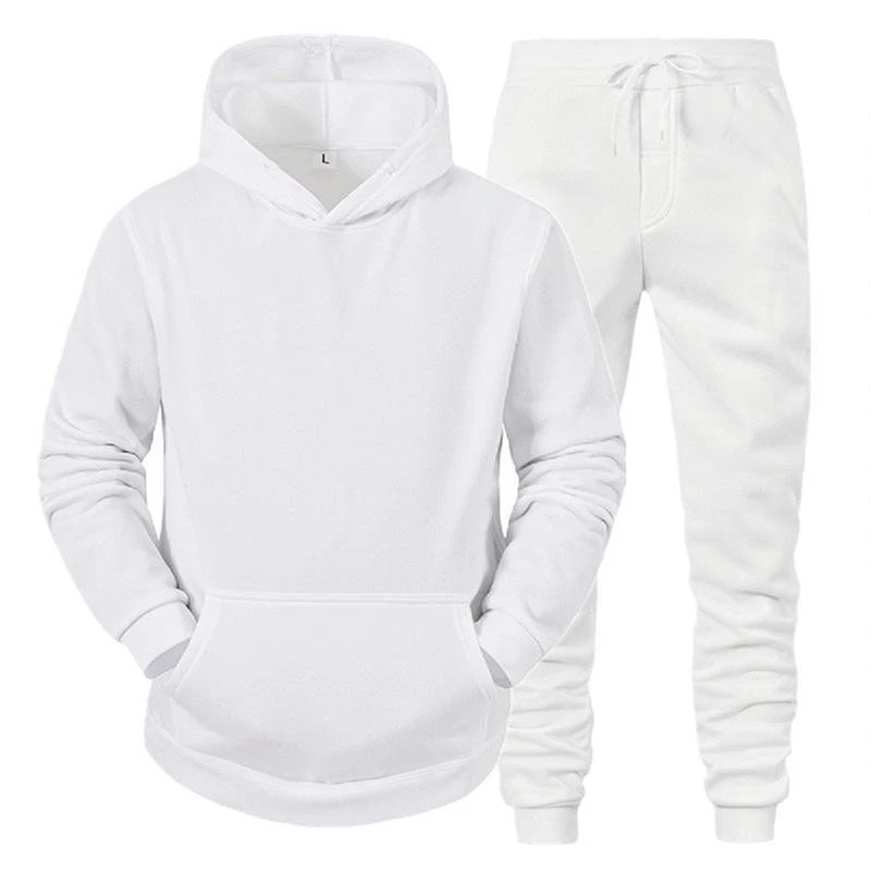 Mens Set Sweatsuit Men Athletic Tracksuit Hooded Long Sleeve Jogger Sets Workout image 1