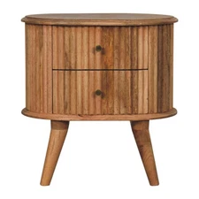Soba Oak-ish Two-Drawer Nightstand