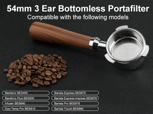Coffee Portafilter 54mm NEW REPLACEMENT PART for Breville Barista Pro and MORE - Afbeelding 10 van 17