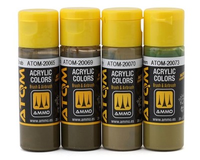 Ammo By Mig Atom Olive Drab Modulation Airbrush Acrylic Paint Set