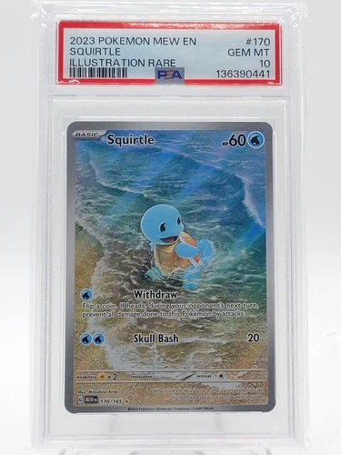 SQUIRTLE 2023 POKEMON 151 ILLUSTRATION RARE #170 PSA 10 Q0895