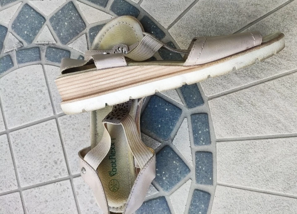 SANDALES SEMELLE COMPENSEE FOOTFLEXX - POINTURE 38 - Photo 3/3