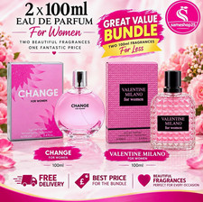  Women’s Perfume Set 2x100ml Eau de Parfum Valentino Milano change  Gift Bundle