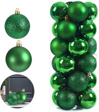 24pcs Mini Christmas Balls Ornaments, Shatterproof Christmas Hanging Balls fo...