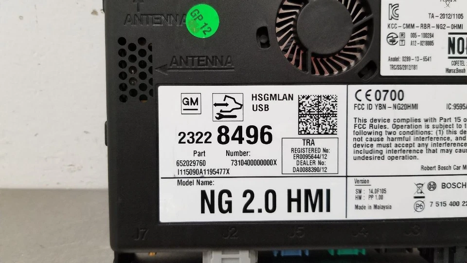 15 GMC SIERRA 1500 INTERFACE MÁQUINA HUMANA HMI 23228496 - Imagem 3 de 4