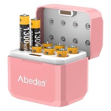 Rechargeable AAA Batteries with Charger 8 Pack,1.5V Constant Output, 1300mWh ...