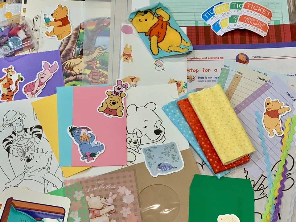 Kit de diario/libro de recortes/diario basura Winnie the Pooh con libro temático + suministros - Imagen 3 de 4