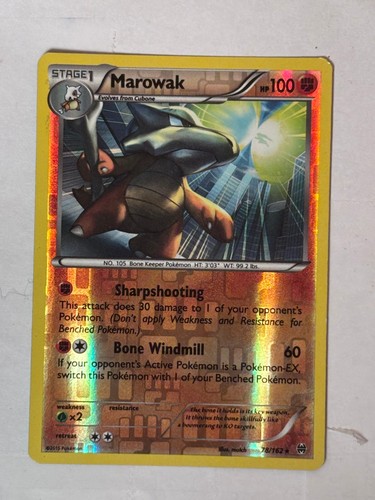 Marowak 78/162 Rare XY - BREAKthrough Pokemon Reverse Holo Heavily Played