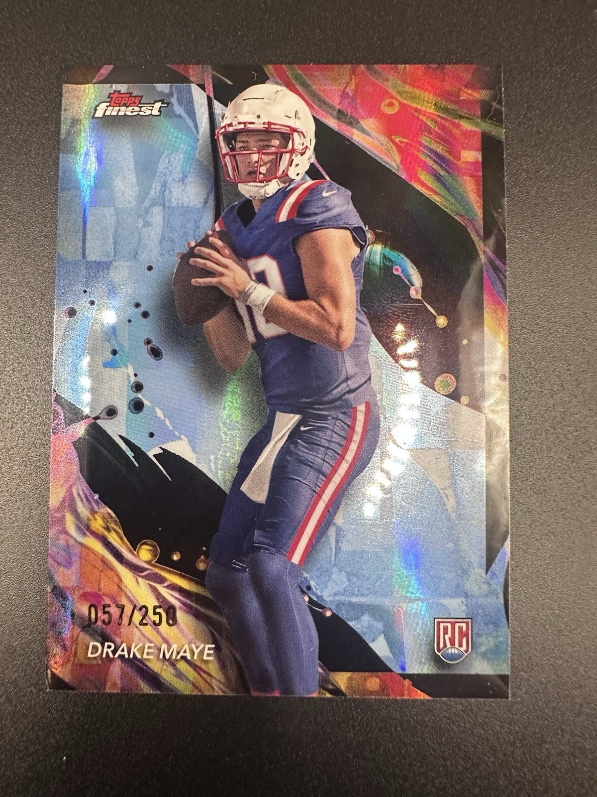 2024 TOPPS FINEST SKY BLUE REFRACTOR #162 DRAKE MAYE ROOKIE RC /250 🔥