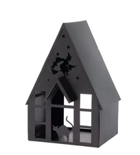 Boston International Halloween Village Black Metal Houses Tabletop Decoration...