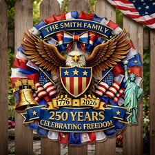 Years of Freedom Wooden Sign Patriotic Home Decor Wall