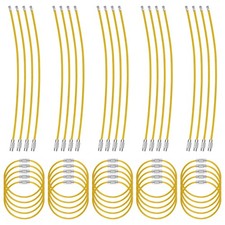 Imslery 25-Pack Wire Keychain Cables   16cm Nylon-Coated Stainless Steel Loop...