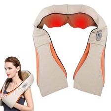 Shiatsu Back Neck and Shoulder Massager with Heat Deep Tissue 3D Kneading Pillow