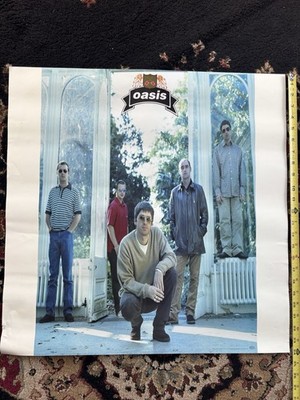 OASIS The Masterplan 1998 2-Sided PROMO POSTER rock band Noel Liam Gallagher