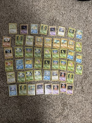 English 50 Card Lot of Base Set Sleeved 1999-2000 Pokemon  MP-NM No Trainers4