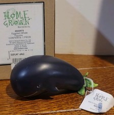 ENESCO HOME GROWN RARE EGGPLANT WHALE FIGURINE #4022973