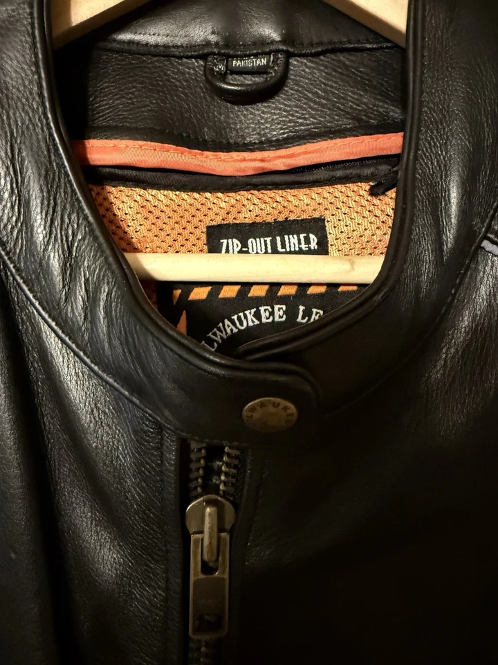 Milwaukee Leather By Shaf Mens 3XL Reflective And Vented Motorcycle Jacket - Image 3 of 4