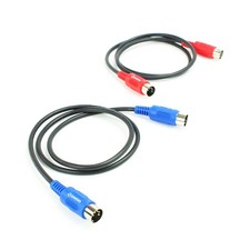 2 PCS 36 Inch MIDI Patch Cable 5Pin DIN Male To Male Extension Adapter