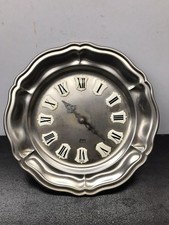 Pendule Horloge Ancienne JAPY Assiette Métal Vintage #D098