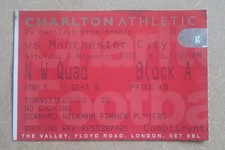 Charlton Athletic v Manchester City 2006-2007 Premier League Ticket