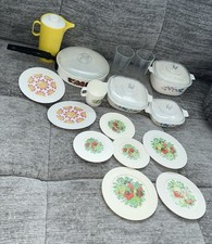Vtg Chilton Toy Dishes Spice of Life Corning ware Casserole Plates Cups 54220