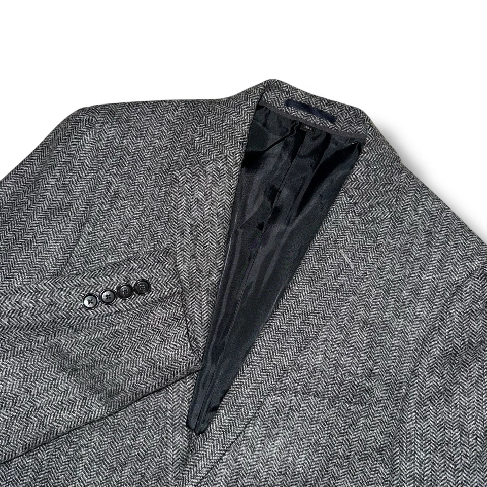 Blazer de tela británico J.Crew Ludlow Moon Tweed 36R gris espiga abrigo deportivo Foto 3 de 4