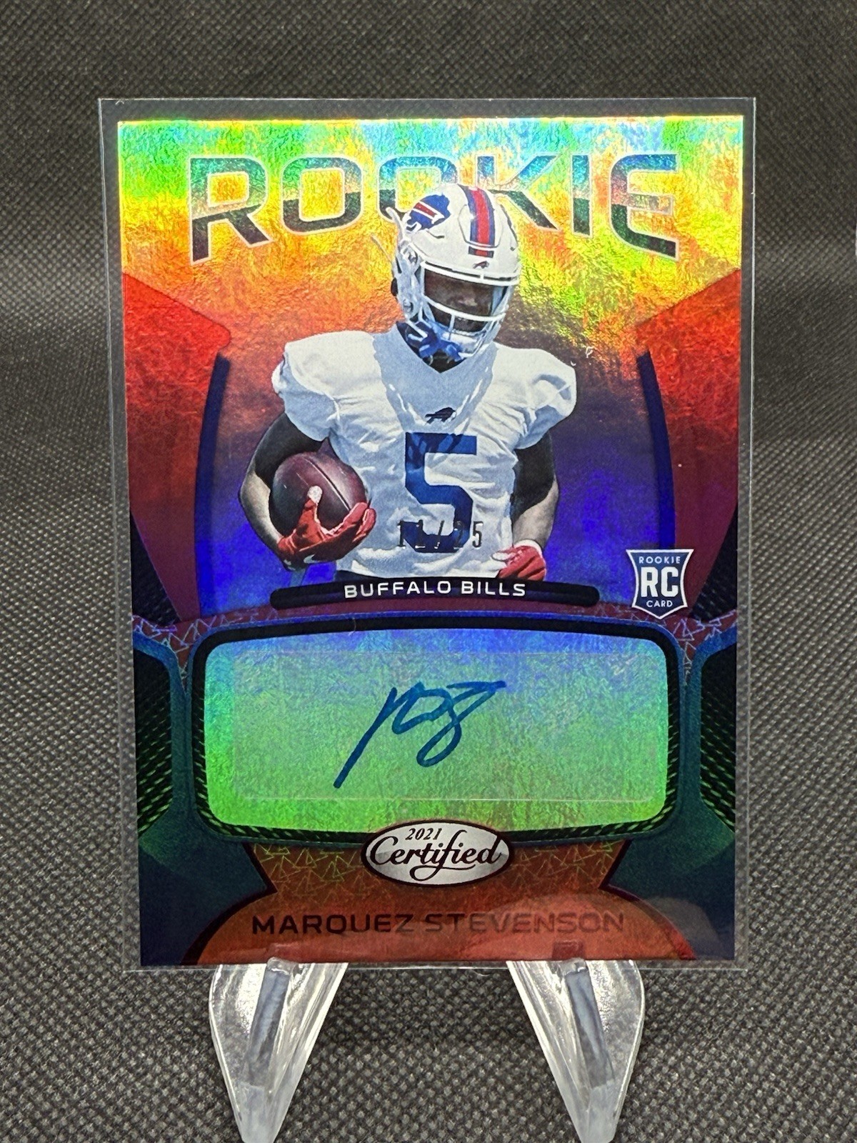 Marquez Stevenson Panini Certified Rookie Signatures #RSMS Mirror Etch Red