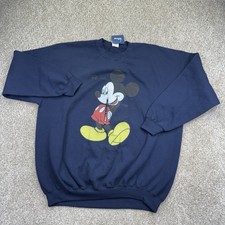 VTG Disney Mickey Mouse Crewneck Sweatshirt Mens XXL Gildan Ultra Blend Navy 
