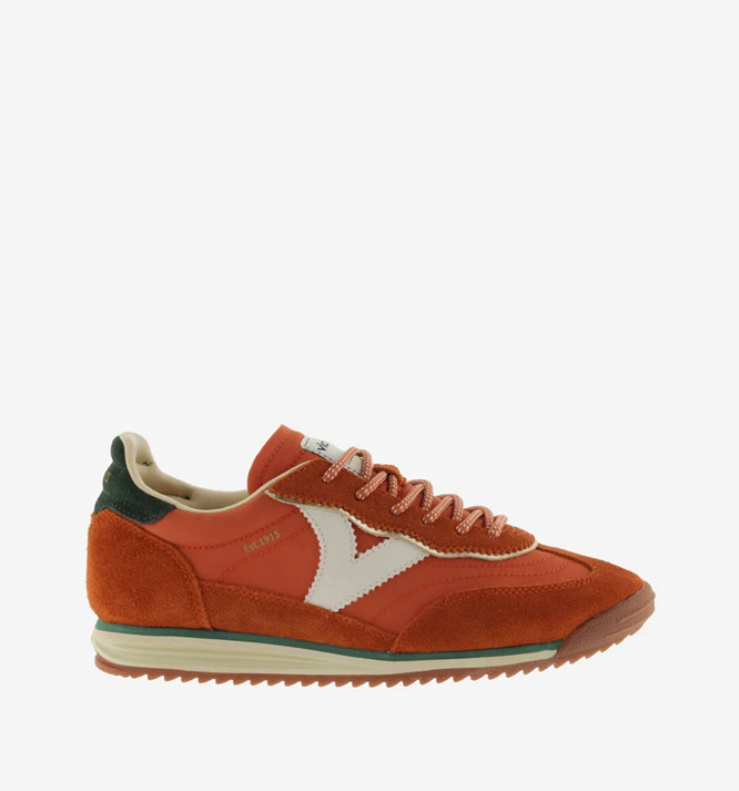 Victoria Saturno Nylon and Leather Orange Sneaker Women EU s
