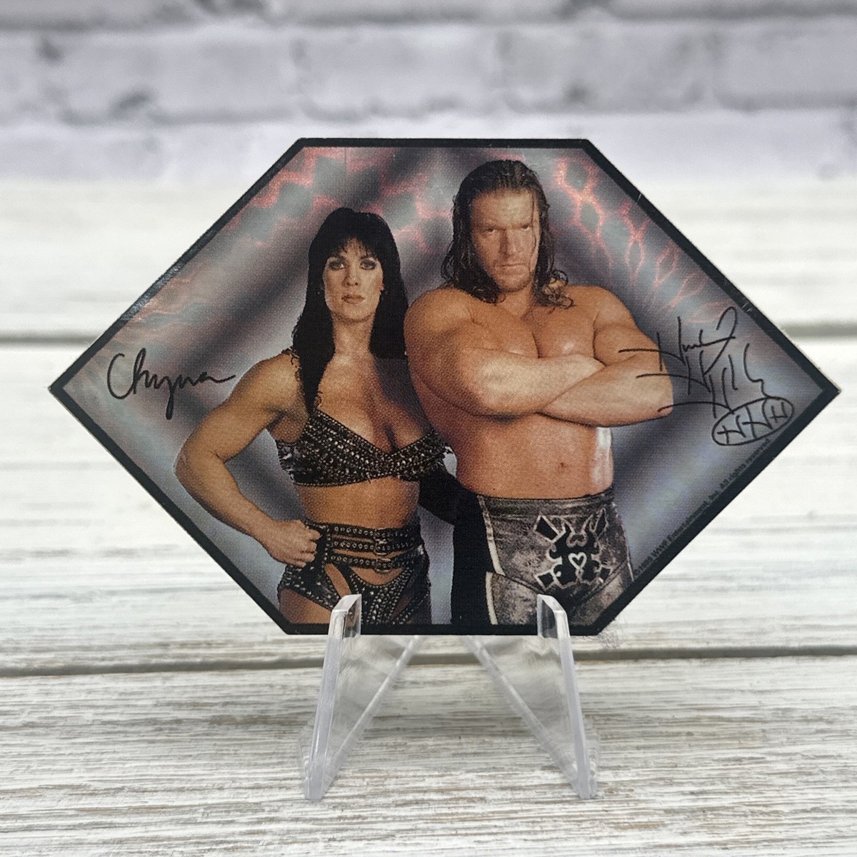 Vintage 1999-01 HHH Triple H & Chyna WWF WWE Vending sticker