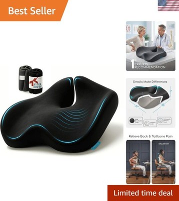 Extra Large Memory Foam Seat Cushions for Office Chairs, Pressure Relief Seat...