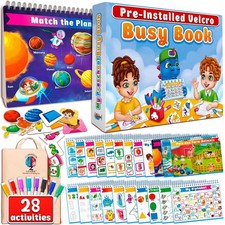 Montessori Busy Book for Toddlers Ages 3-5   Preassembled Preschool Learning ...