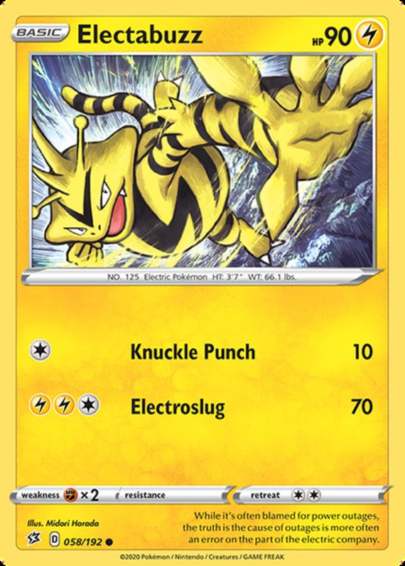Electabuzz - 058/192 - Common - Near Mint