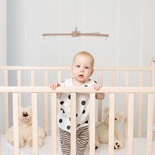 Wooden Wind Chime Stand Baby Mobile Kit Frame Crib Toys Attachments Outdoor