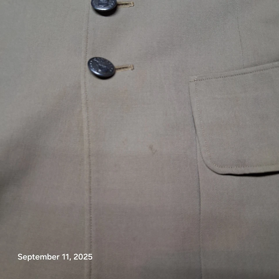 Vintage USAF Dress Khaki Jacket Size 34 Button Up Air Force - Image 3 of 4