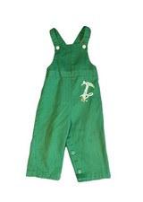 Healthtex Vtg Overalls Baby Toddler 24 Months Green With Stitched Tools