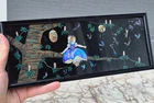 Antique Art Deco Butterfly Wing Picture Girl With Dragonflies & lantern 1920s30s