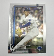 Topps 2025 Chrome Update Roki Sasaki Rookie USC73 Dodgers MLB Baseball Card