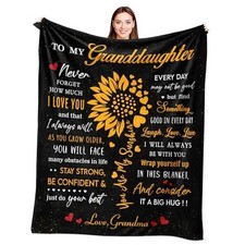 Gifts for Granddaughter from Grandma, Granddaughter Gifts from 60x50 In Black G